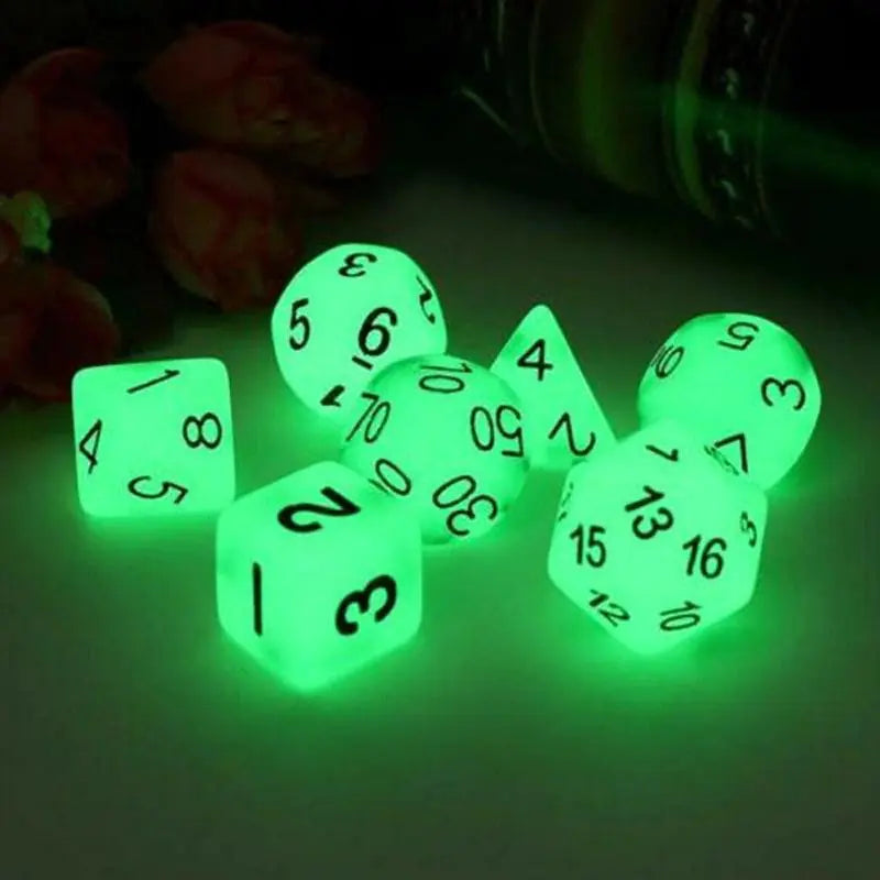 Fluorescent RPG Dice Set