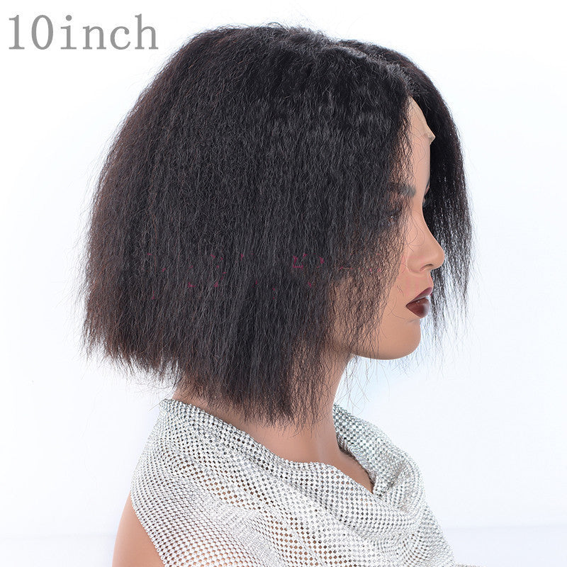 Kinky Straight Front Human Hair wigs