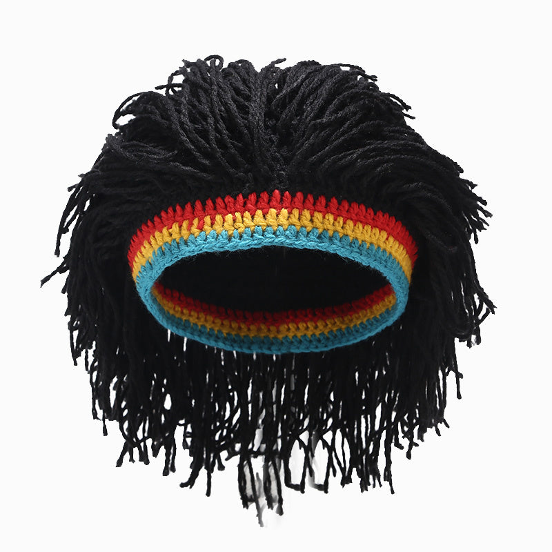 1Pc Reggae Jamaican Rasta Hat Dreadlocks Wig Caribbean Beret Cap Beret Dress Apparel Accessories Fashion Style New