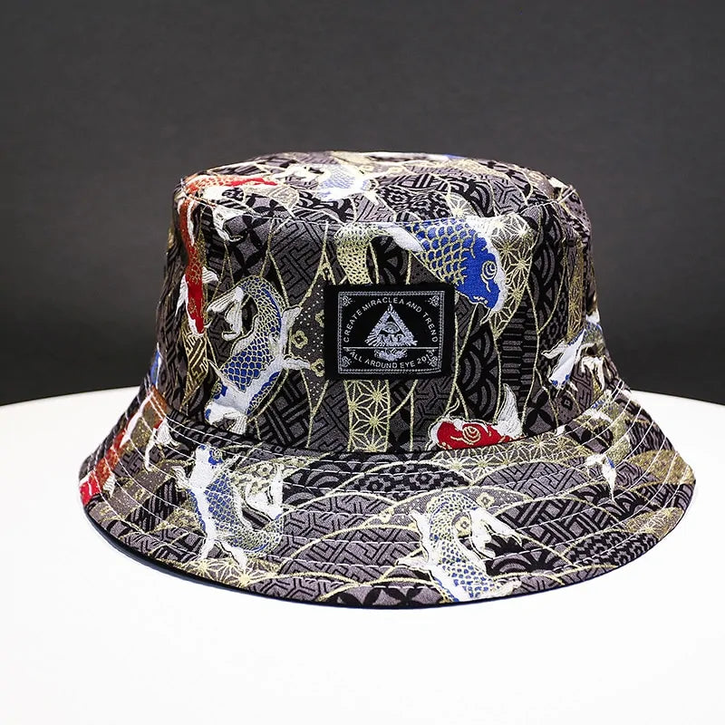 Floral Double-Sided Cotton Hip Hop Cap