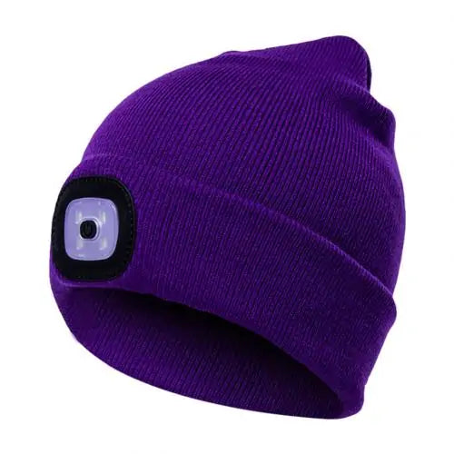 LED Lighted Unisex Winter Cap for Outdoor Activities