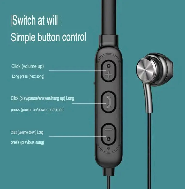 Waterproof Bluetooth 5.0 Earbuds Stereo Sport Wireless Headphones in Ear Headset