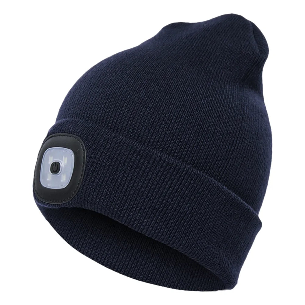 LED Lighted Unisex Winter Cap for Outdoor Activities