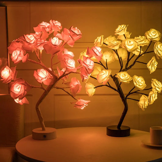 LED Rose Flower Tree Table Lamp