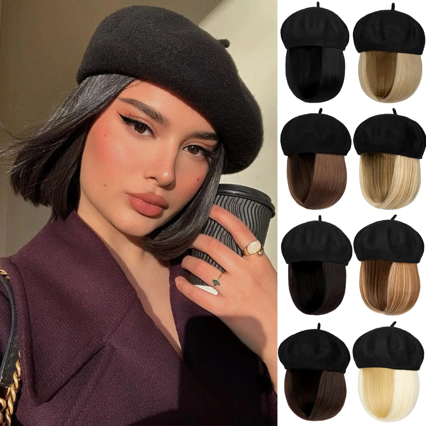 Wig Cap Short Synthetic Bob