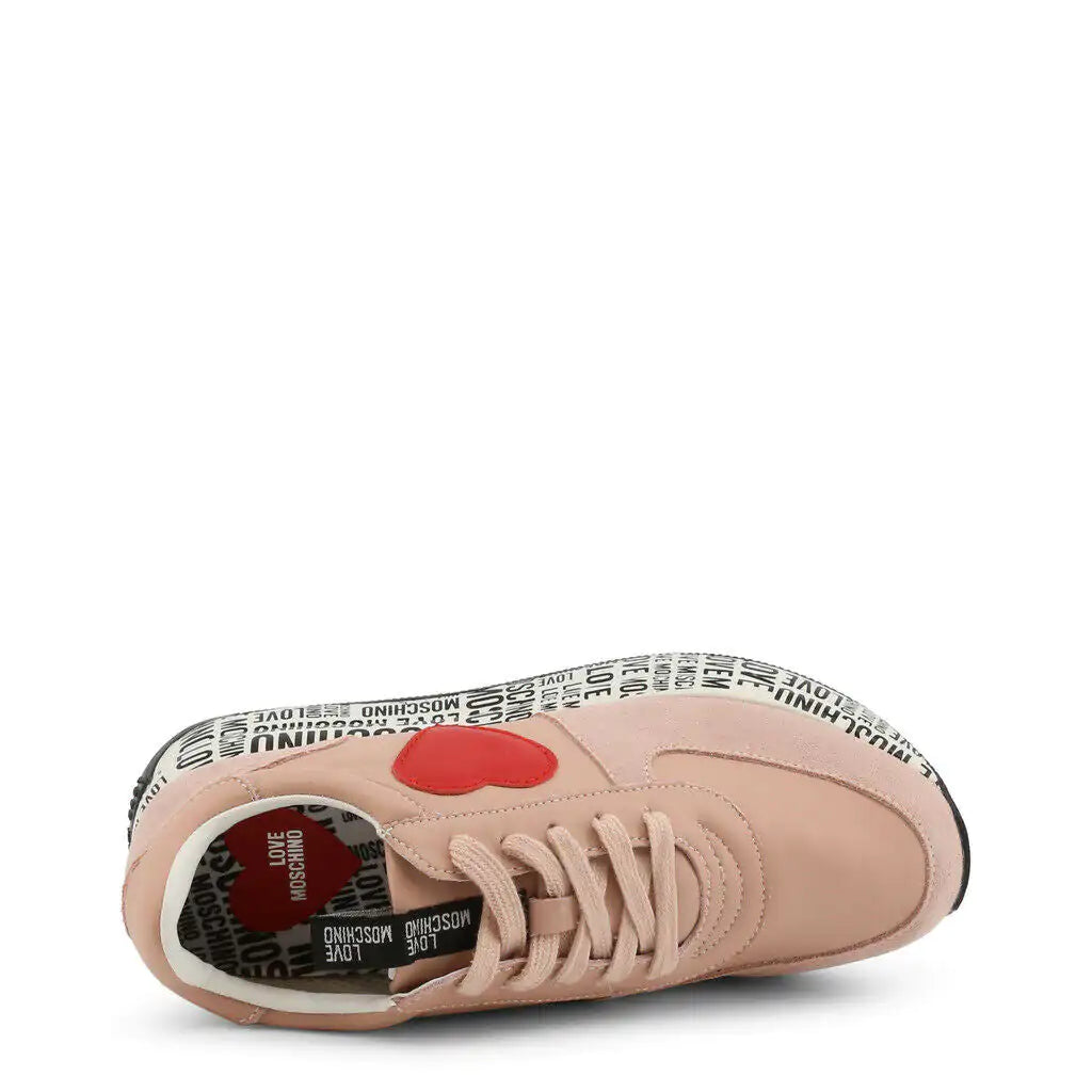 Love Moschino Pink Heart Sneakers