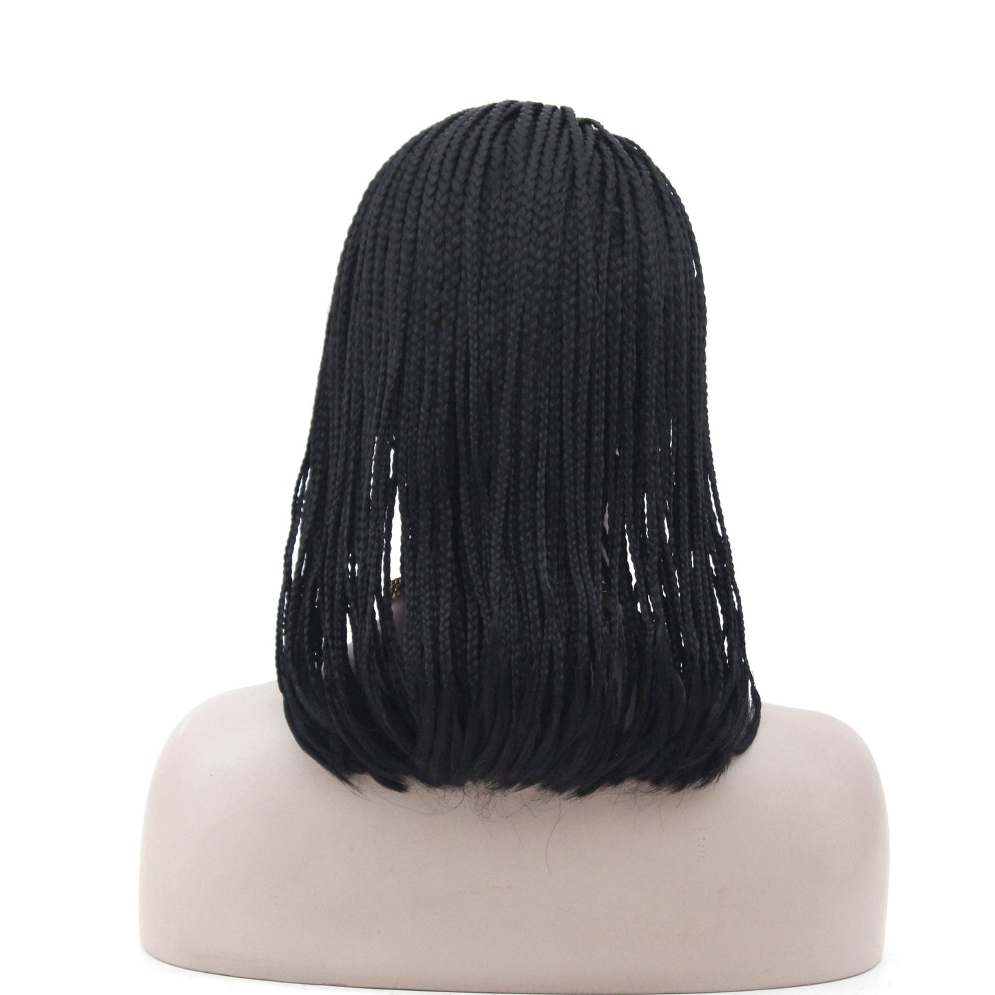 African Chemical Fiber Wig, Front Lace 3-strand Pigtail Headgear