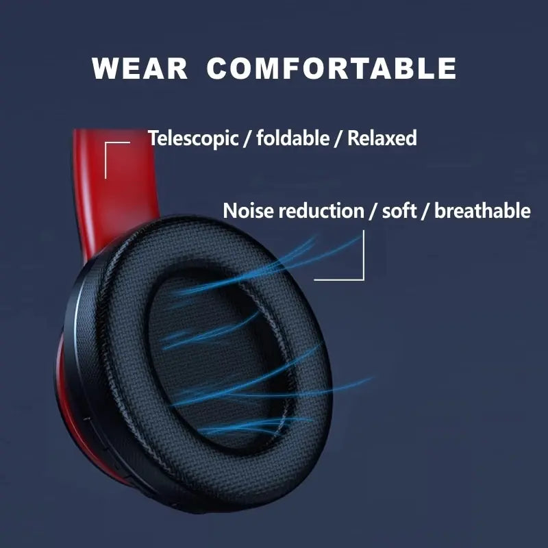 Bluetooth Foldable Over-Ear Gaming Headset