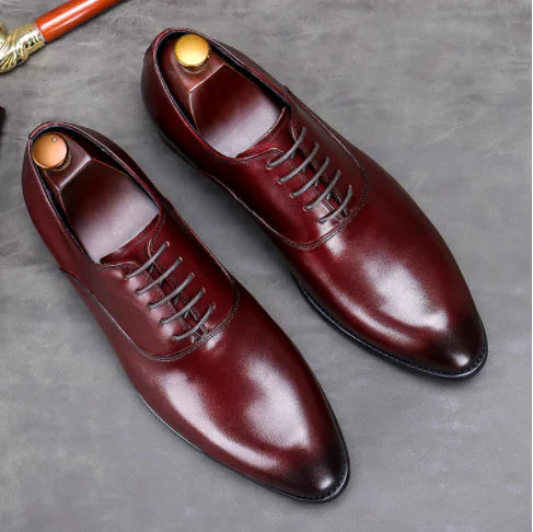 Men's Elegant Leather Oxford Dress Shoes