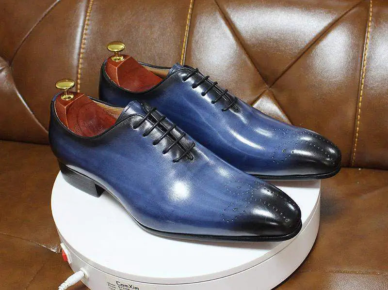 Men's Elegant Leather Oxford Dress Shoes