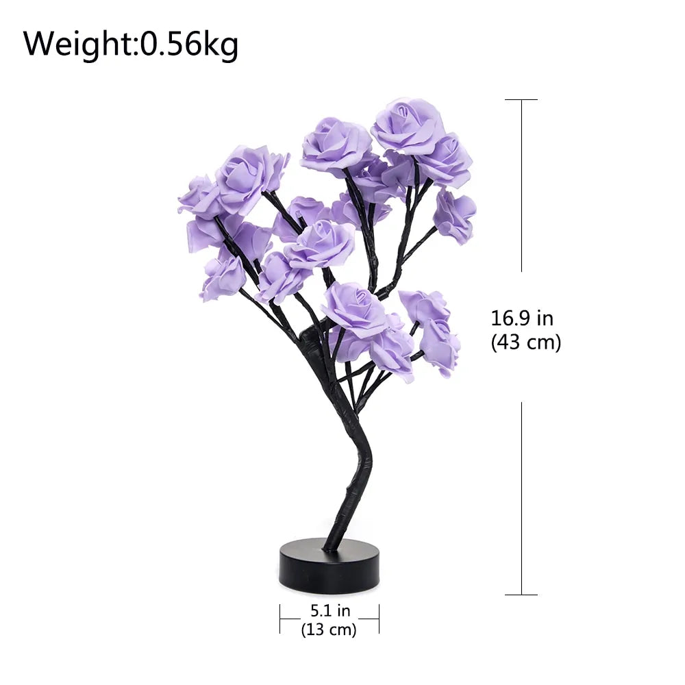 LED Rose Flower Tree Table Lamp