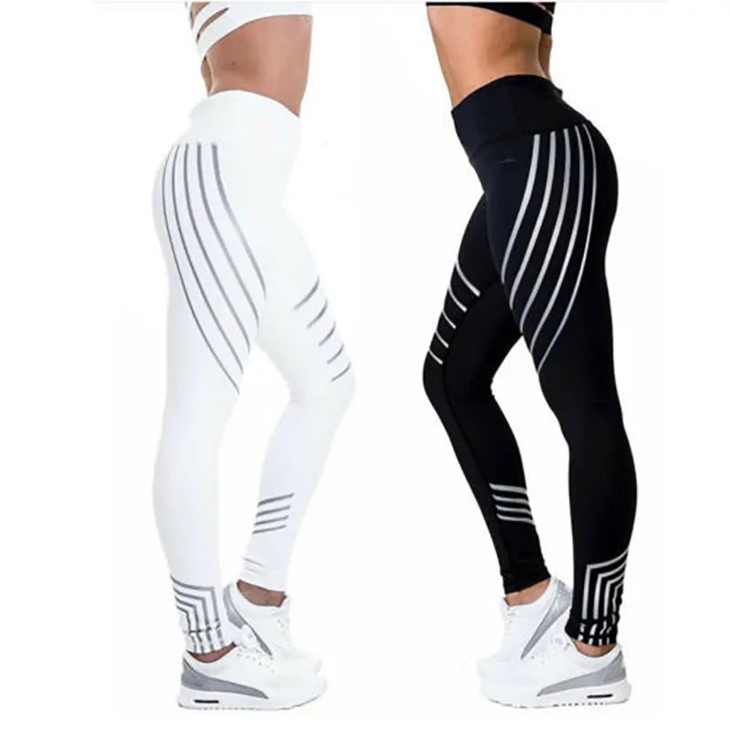 Woman High Elastic Shine Workout Pants