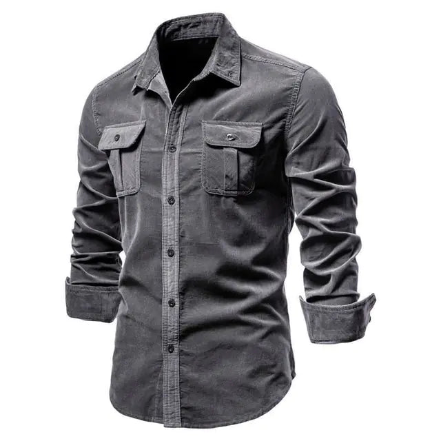 Men's Business Casual Corduroy Shirt