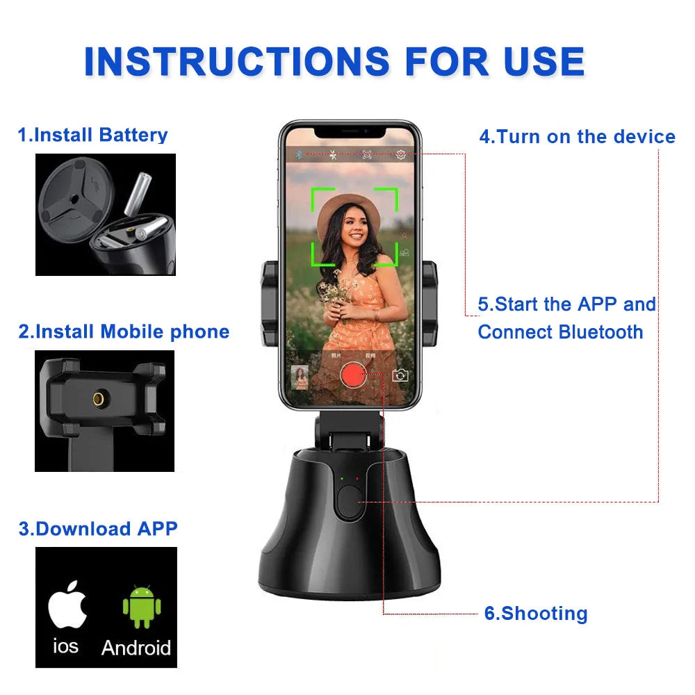 Auto Smart Selfie Stick & Object Tracker