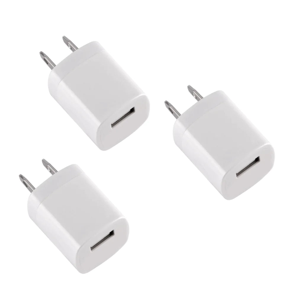 3PC USB Wall Charger Cube Single Port USB Wall Plug