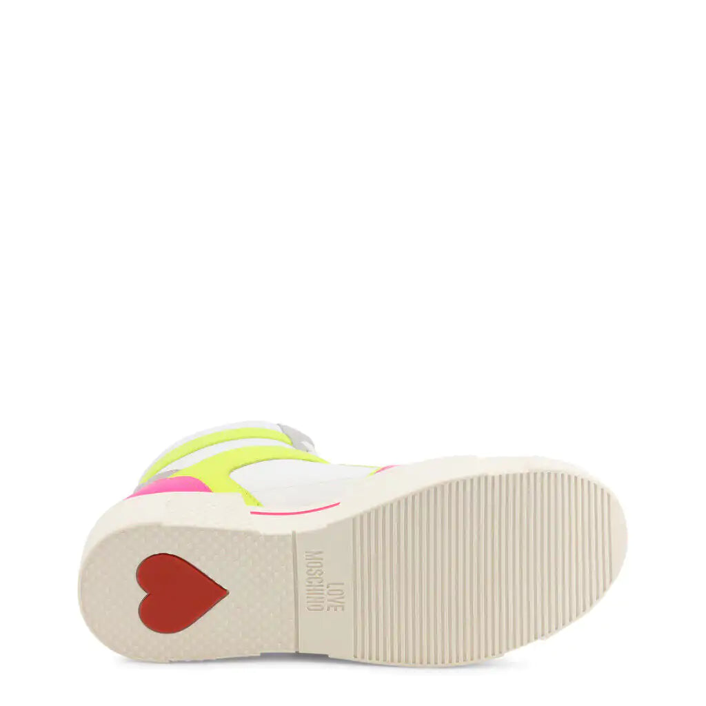 Love Moschino Neon Pink High Top Sneakers