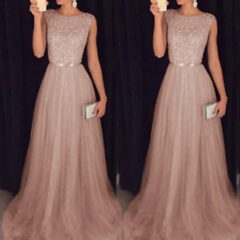 Elegant Prom Gowns Sequin Dress