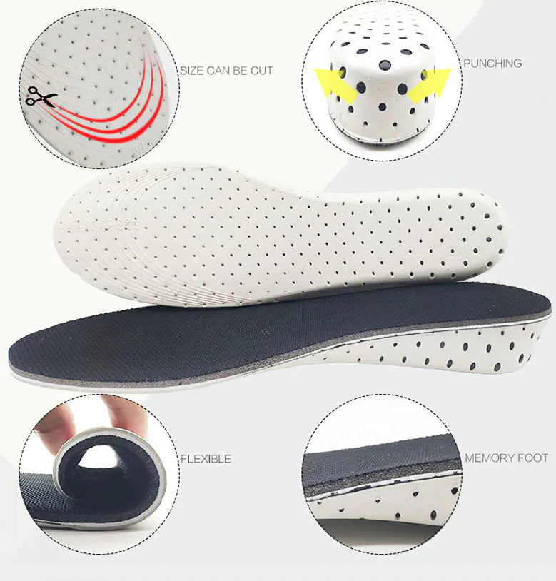 Men Women Invisible Height Increase Insoles Heel Lift Taller Shoe Inserts Pad US