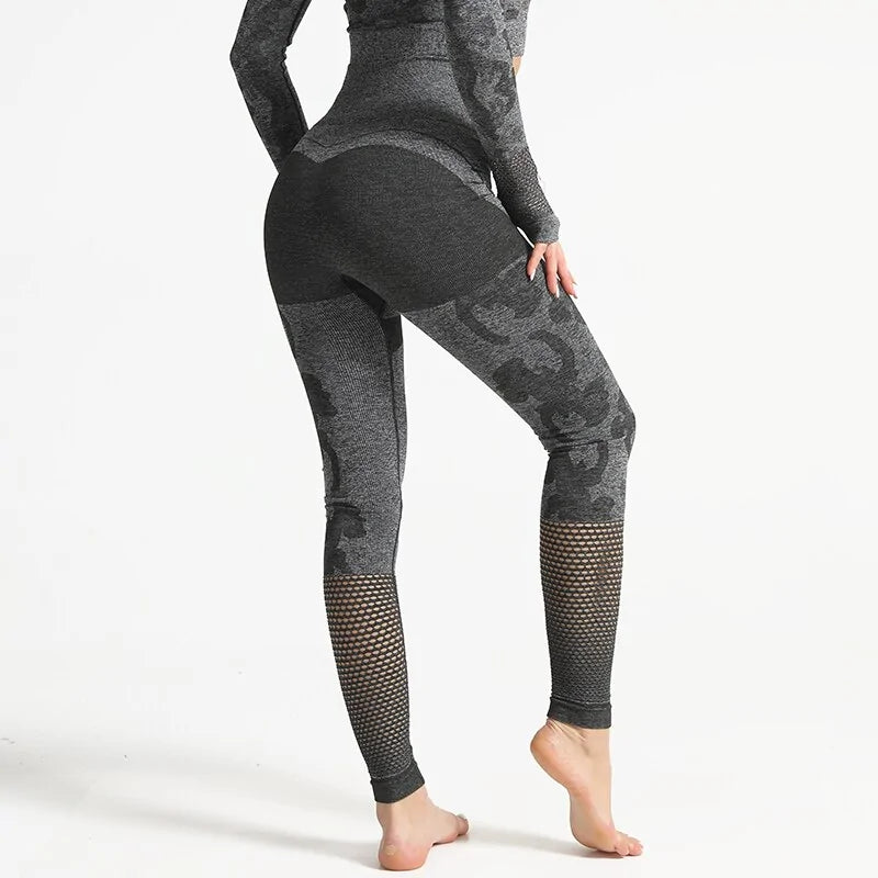 Sexy Mesh Knitted Push Up Leggings