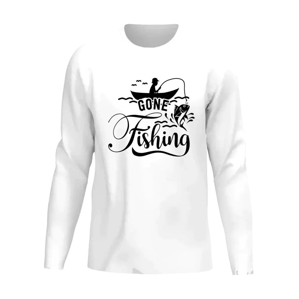 Gone Fishing Men Long Sleeve Shirt