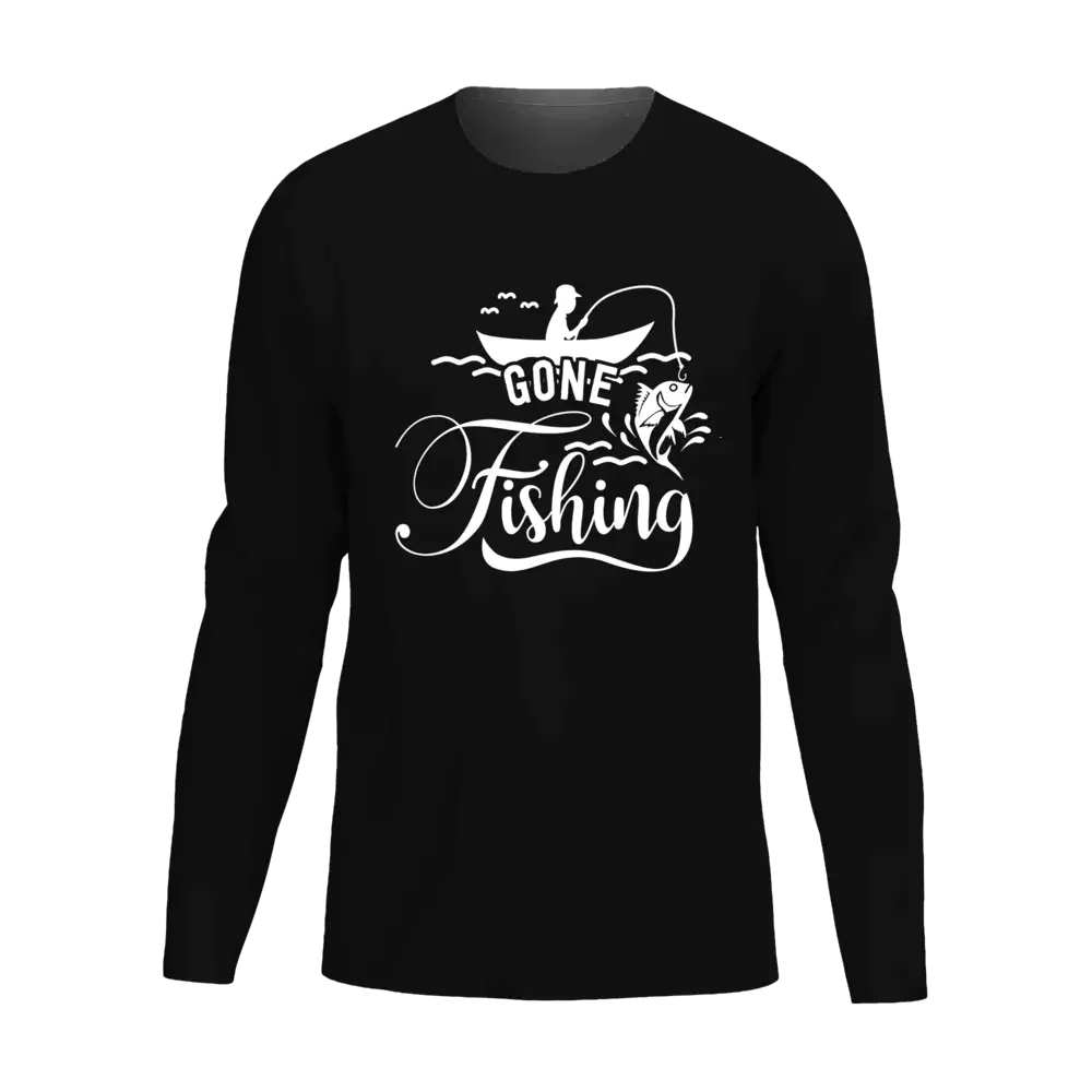 Gone Fishing Men Long Sleeve Shirt