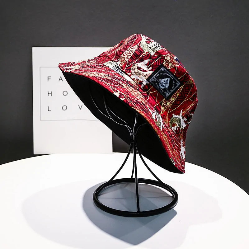 Floral Double-Sided Cotton Hip Hop Cap