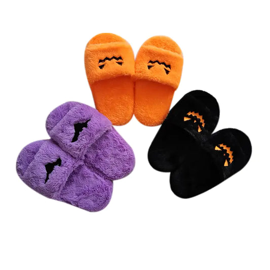 Plush Pumpkin Women Slippers