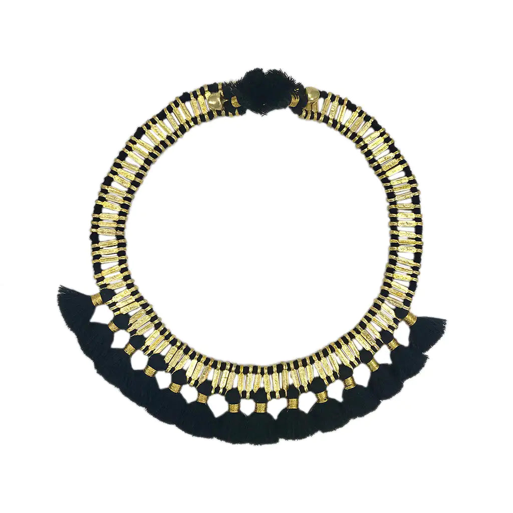 Temple Tassel Collar Necklace