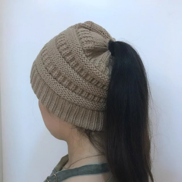 Women Beanietail Messy High Bun Ponytail