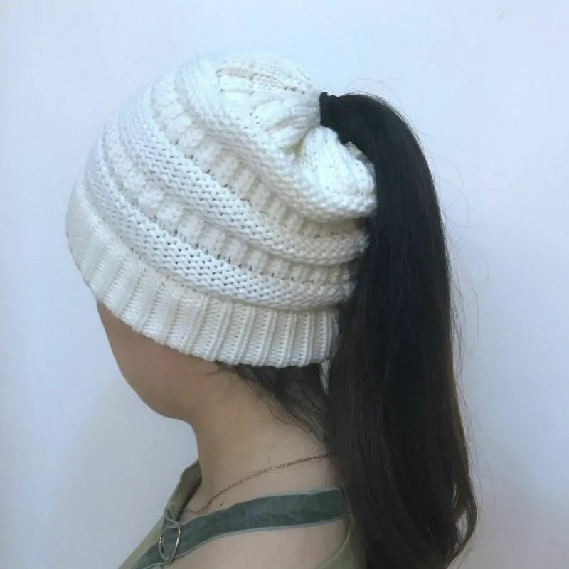 Women Beanietail Messy High Bun Ponytail