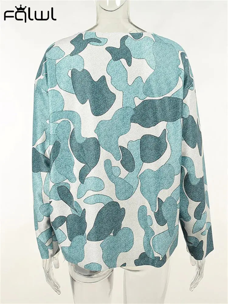 Fall Spring Print Sweatshirt