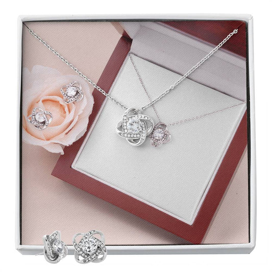 Love Knot Earring & Necklace Set