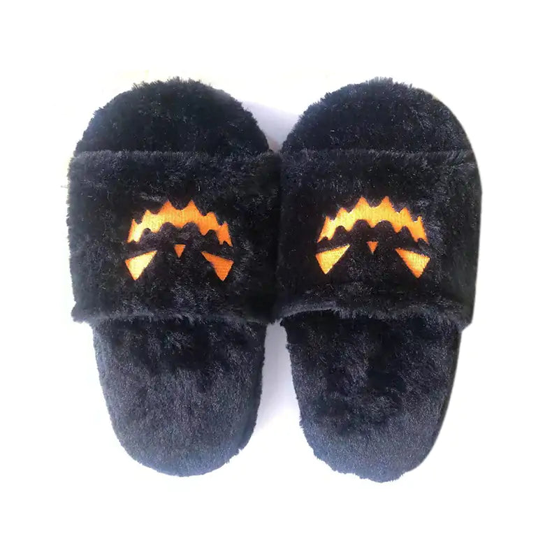 Plush Pumpkin Women Slippers