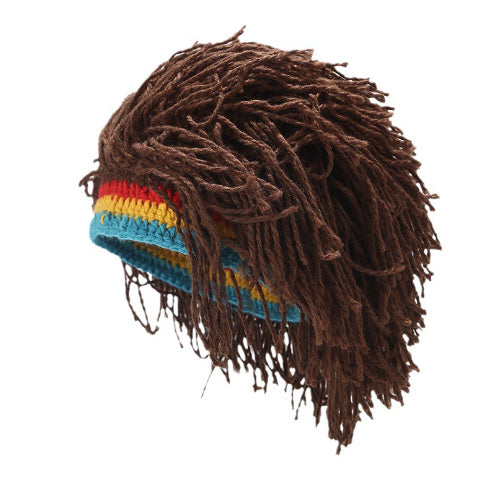 1Pc Reggae Jamaican Rasta Hat Dreadlocks Wig Caribbean Beret Cap Beret Dress Apparel Accessories Fashion Style New