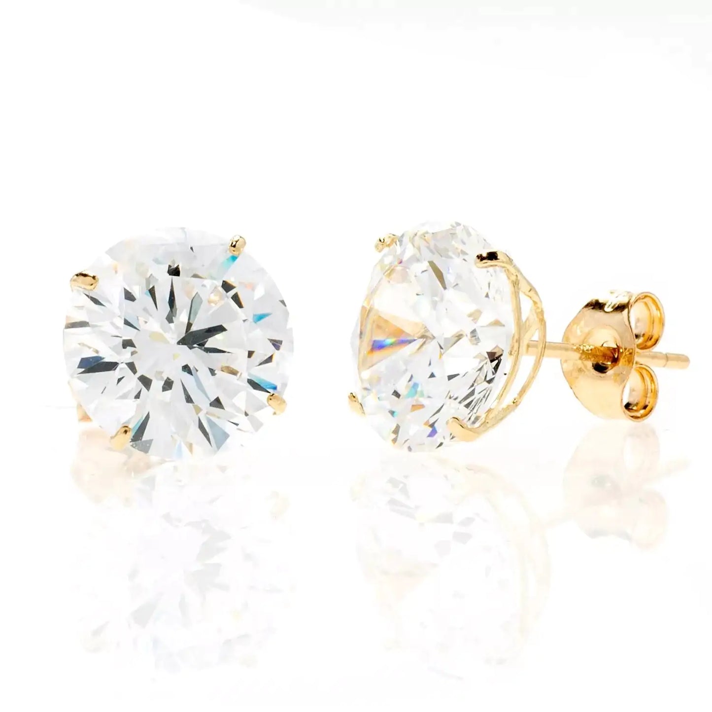 Round Diamond Earrings Studs