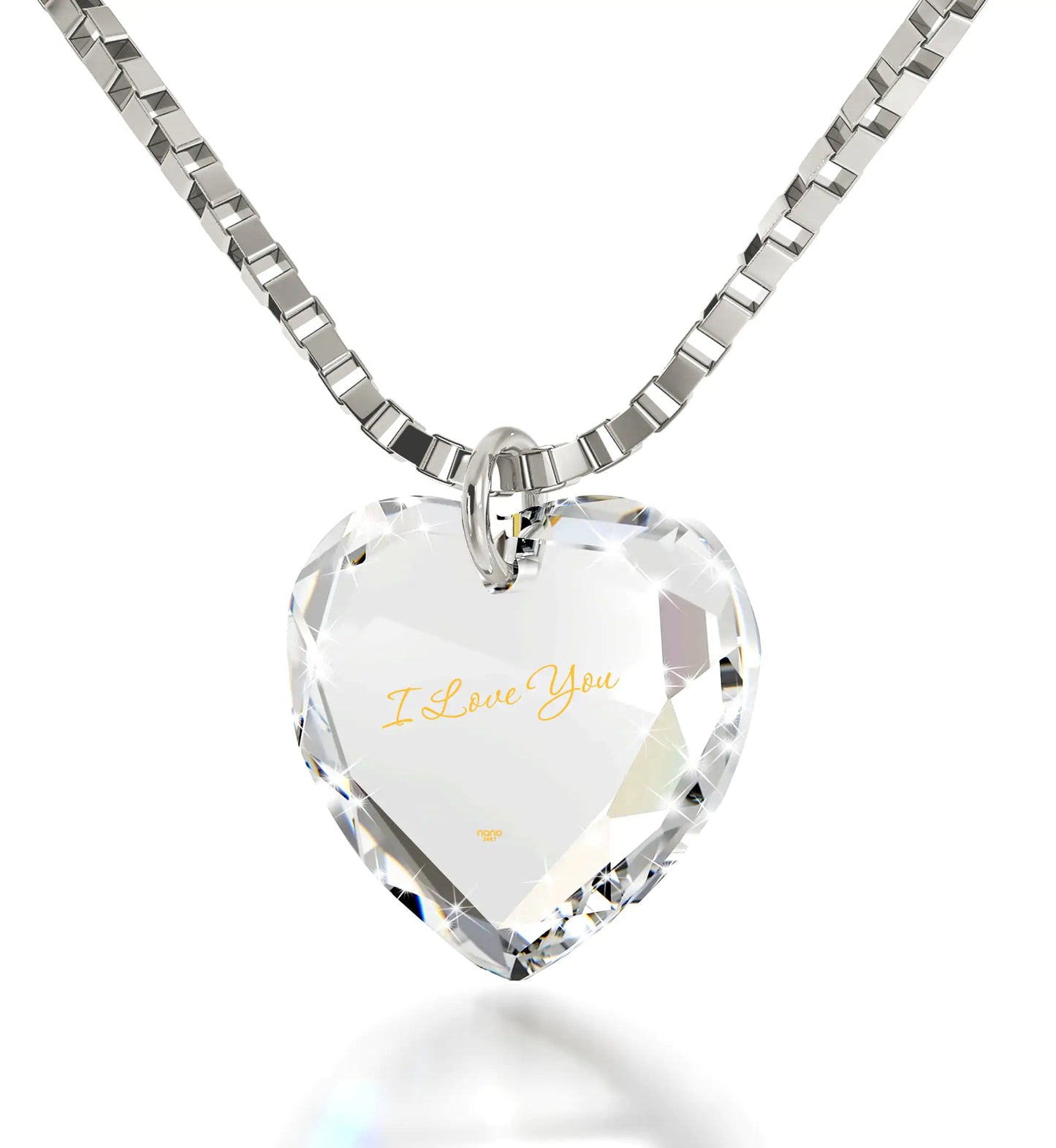 Tiny Crystal Heart Necklace