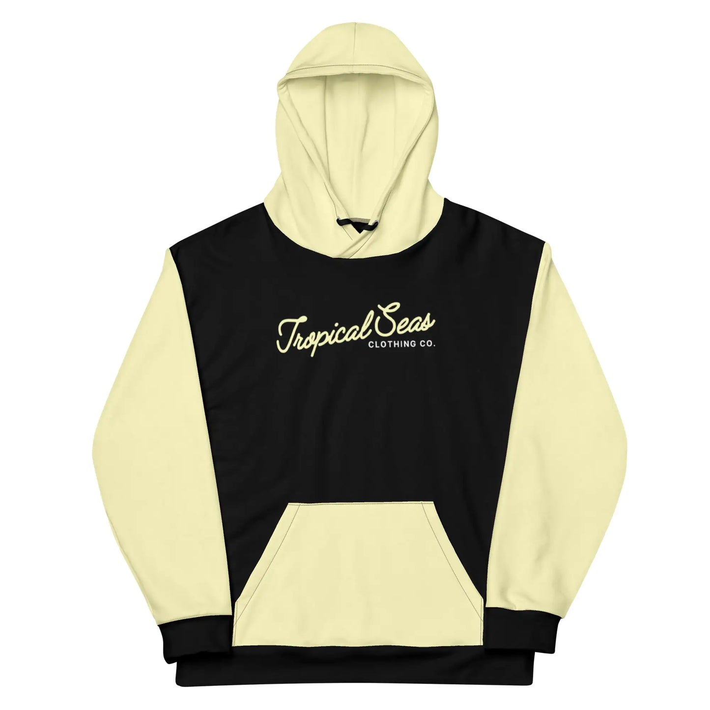 Cream Yellow Two-Tone Tropical Seas Hoodie