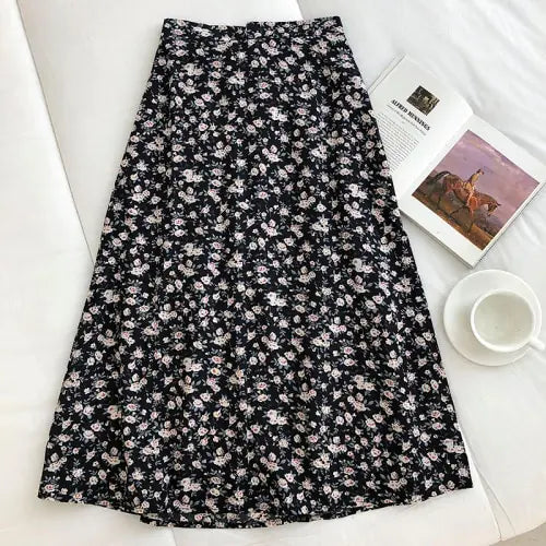 Floral Slim Versatile High Waist Female Skirt