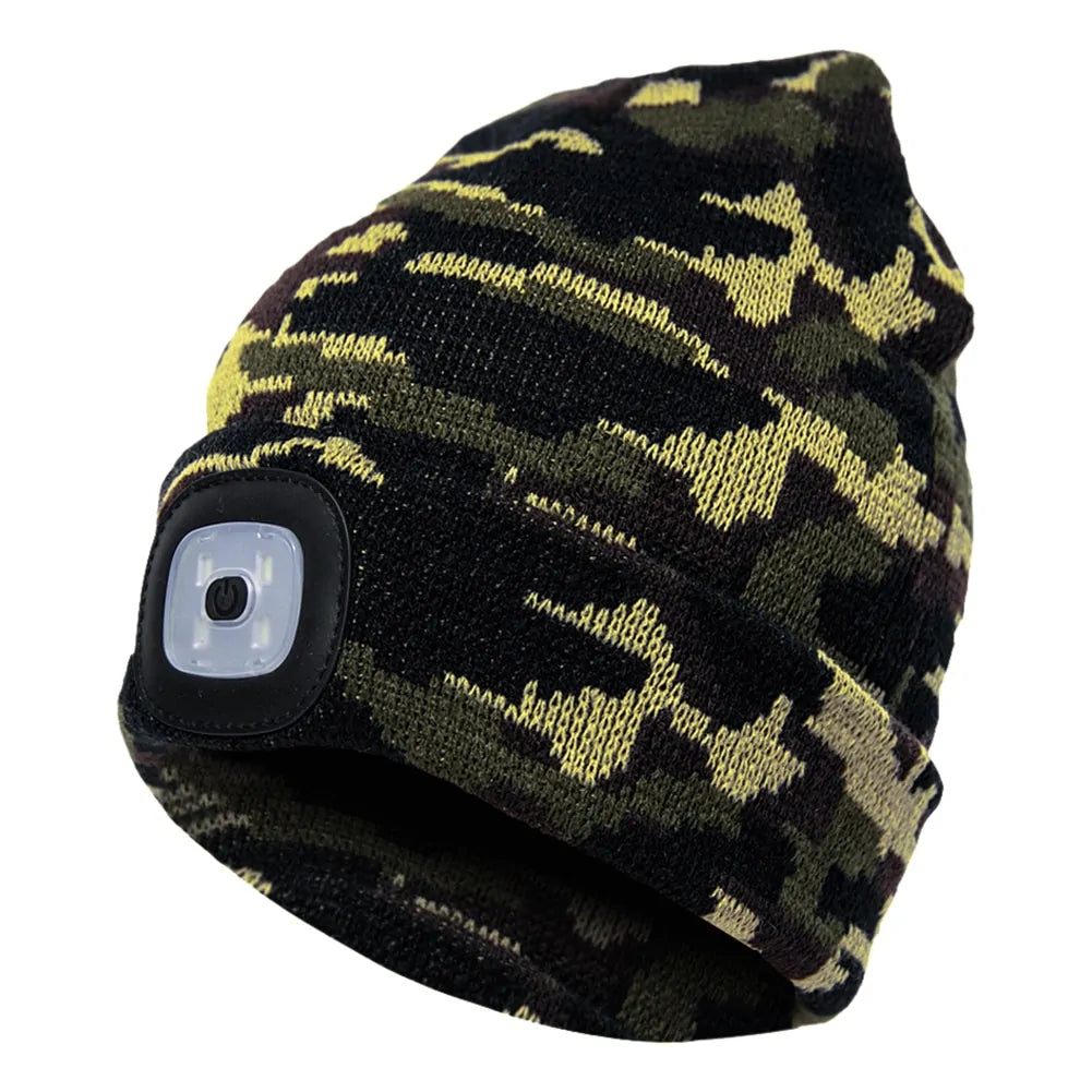 LED Lighted Unisex Winter Cap for Outdoor Activities