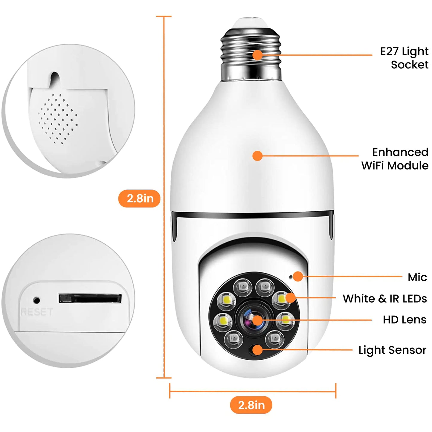 Secret Camera Light Bulb