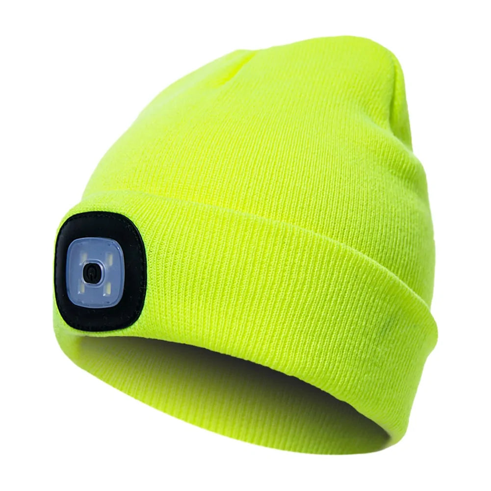 LED Lighted Unisex Winter Cap for Outdoor Activities