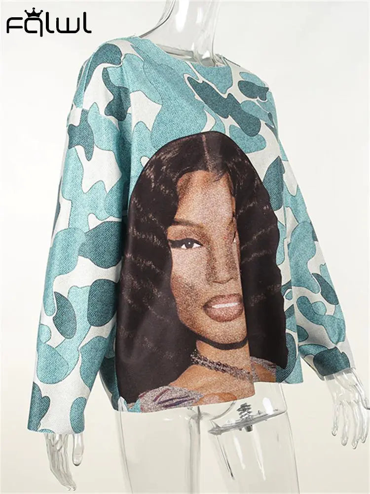 Fall Spring Print Sweatshirt