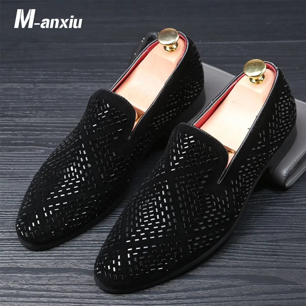 Rhinestone Shining Loafer Shoes