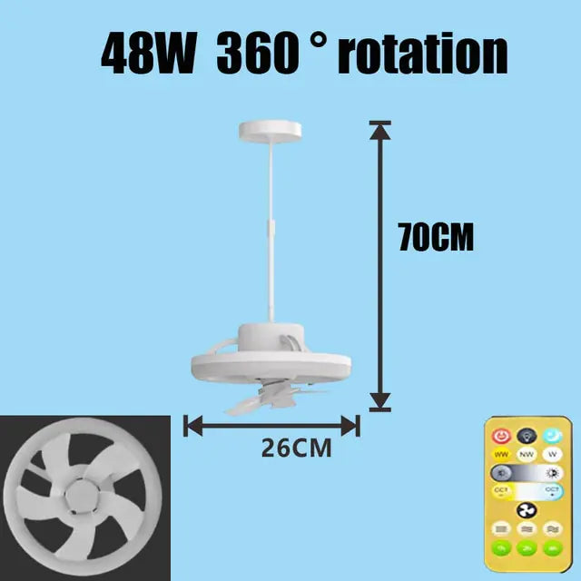 Ceiling Fan With Led Light And Remote Control