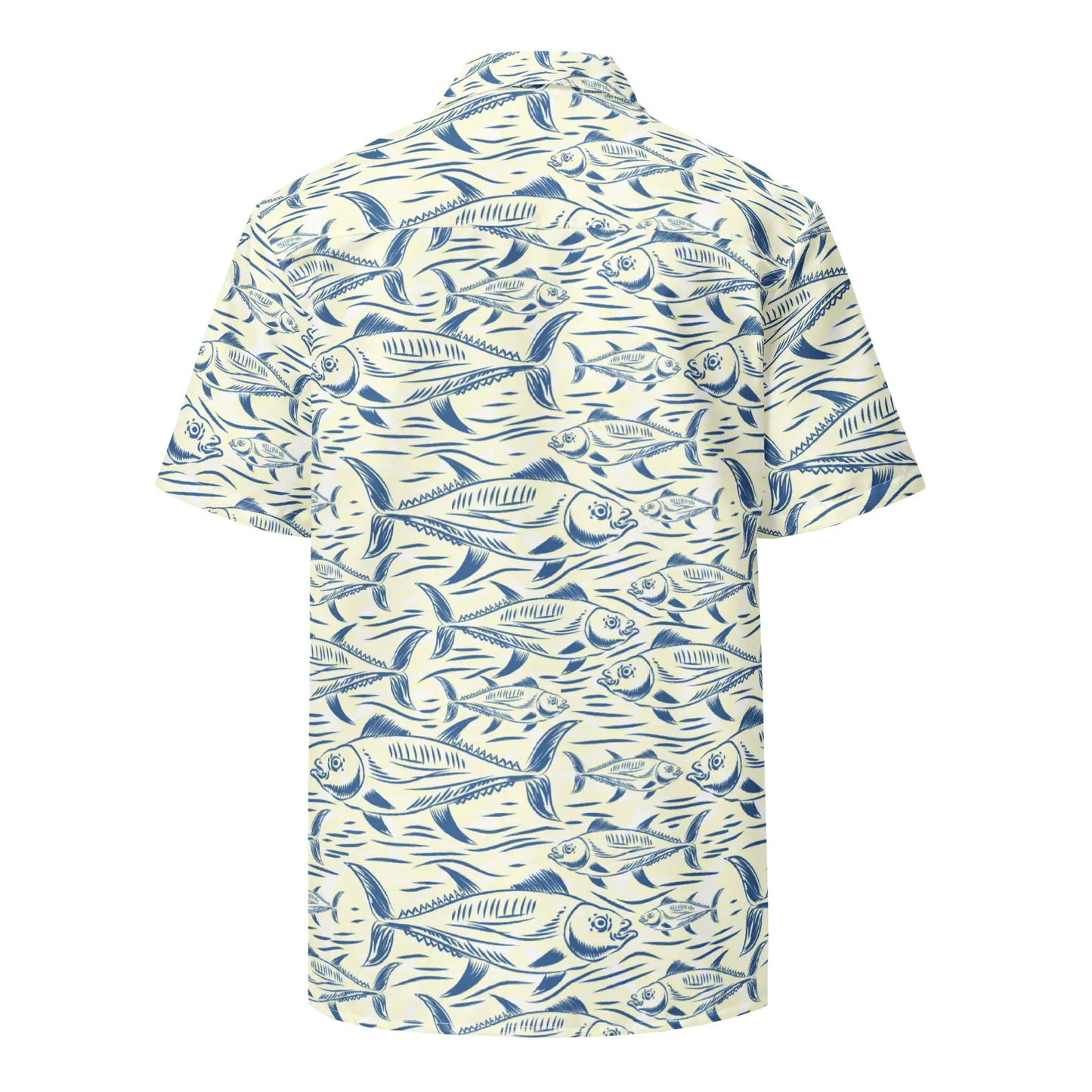 Bonito Island Hawaiian Button Shirt: Dive into Tuna Mayhem!