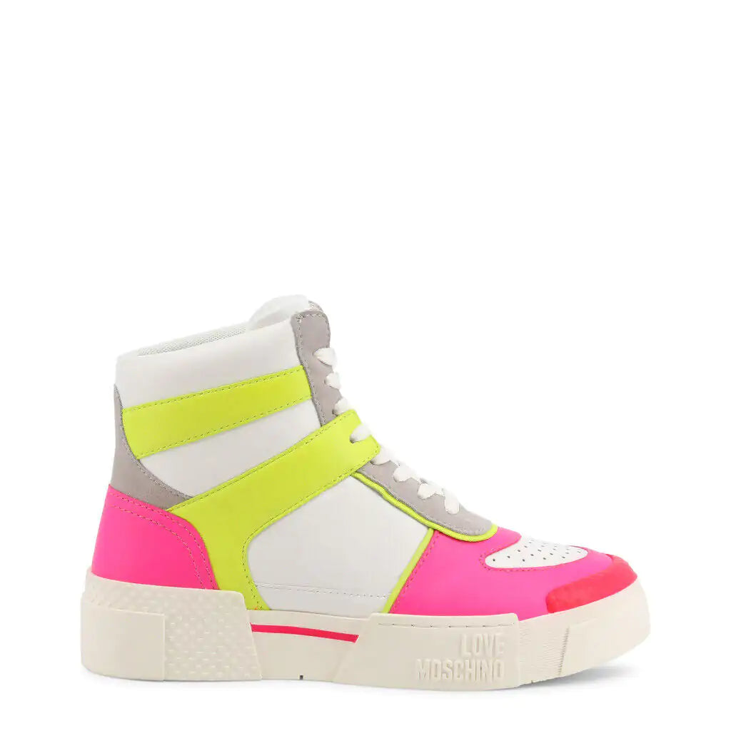 Love Moschino Neon Pink High Top Sneakers