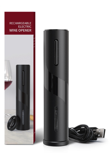 This electric wine opener features a foil cutter, fits most standard wine bottle sizes, and can open your wine in 6-8 seconds.