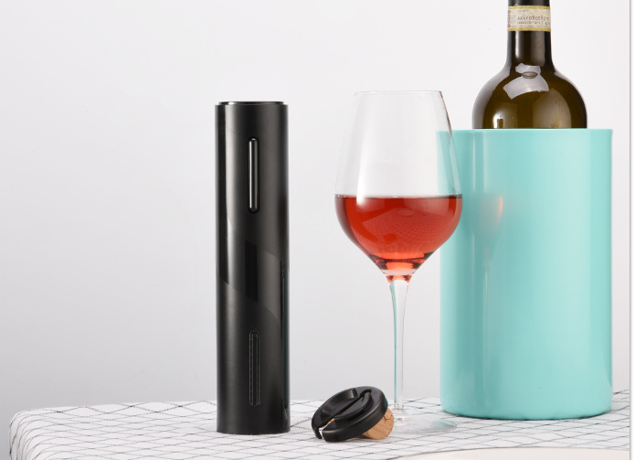 This electric wine opener features a foil cutter, fits most standard wine bottle sizes, and can open your wine in 6-8 seconds.