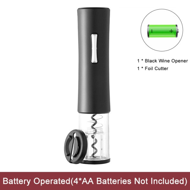 This electric wine opener features a foil cutter, fits most standard wine bottle sizes, and can open your wine in 6-8 seconds.