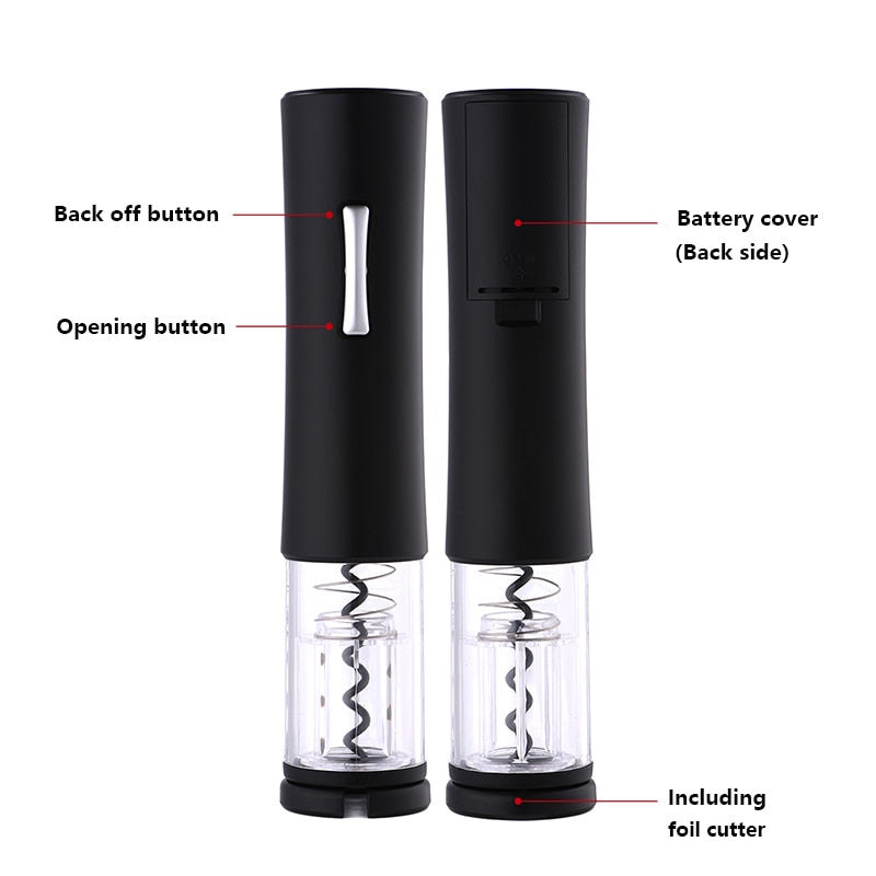 This electric wine opener features a foil cutter, fits most standard wine bottle sizes, and can open your wine in 6-8 seconds.